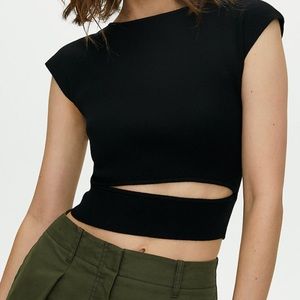 Wilfred Free Cut-Out Knit Top
